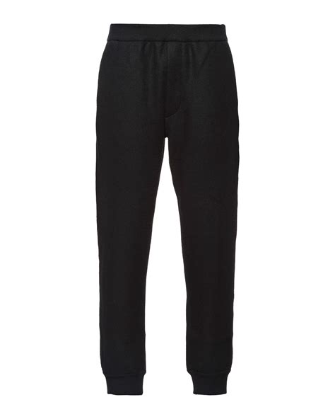 women prada cuff jogger|Black Wool Joggers .